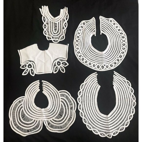 Other - Cuello Punto Paris Para vestido niña muñeca Collars Doll Girl Dress Lot Of 5